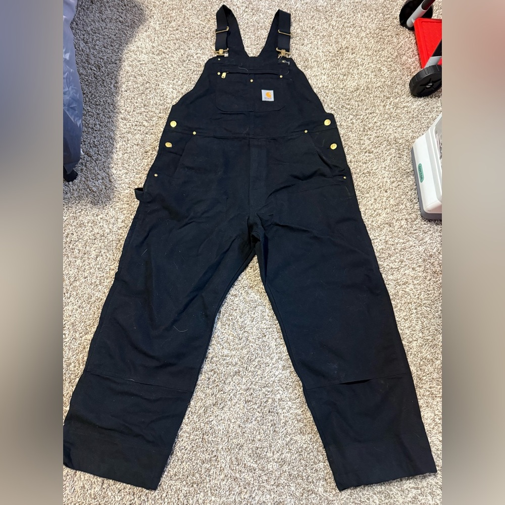 Carhartt men’s black overalls 40x28